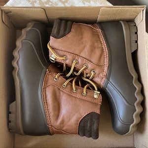 💧☔️💧Youth Boys SPERRY Avenue Duck Boots Size 3 M Brown/Tan☔️💧☔️